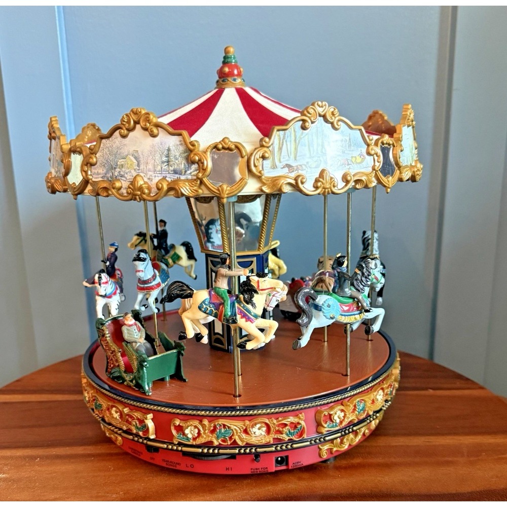 Mr. Christmas Gold Label The Carousel Animated Musical 30 Songs Box F/W - Picture 4 of 11